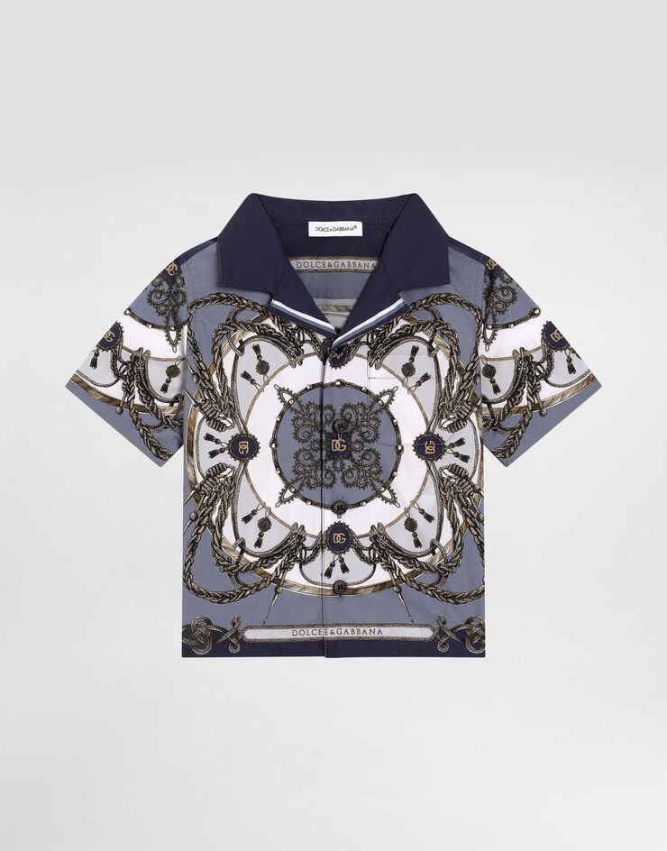 Dolce & Gabbana Chemise en popeline à imprimé cargo Multicolor L14S82FI5NQ