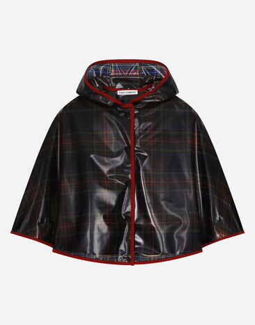 Dolce & Gabbana PVC cape with tartan print Purple L52E36FMTAC