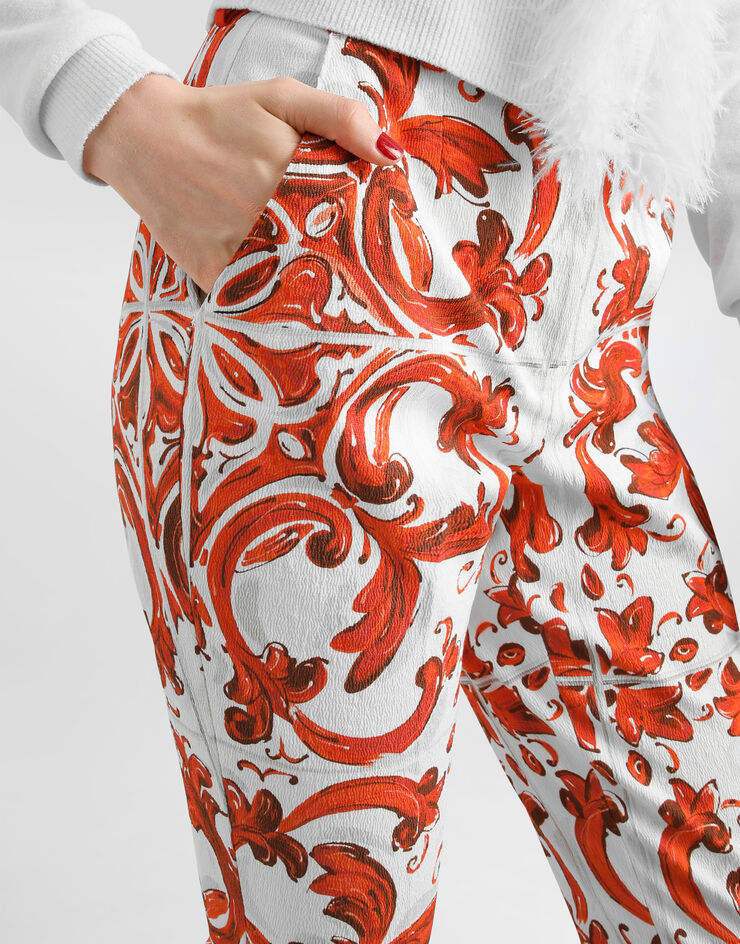 Dolce & Gabbana Majolica-print brocade trousers Multicolor FTDBSTGDDRF