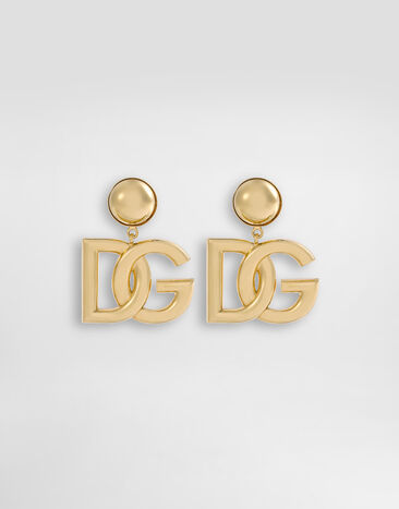 Dolce & Gabbana Pendientes de clip con logotipo DG Verde BB7158AW437