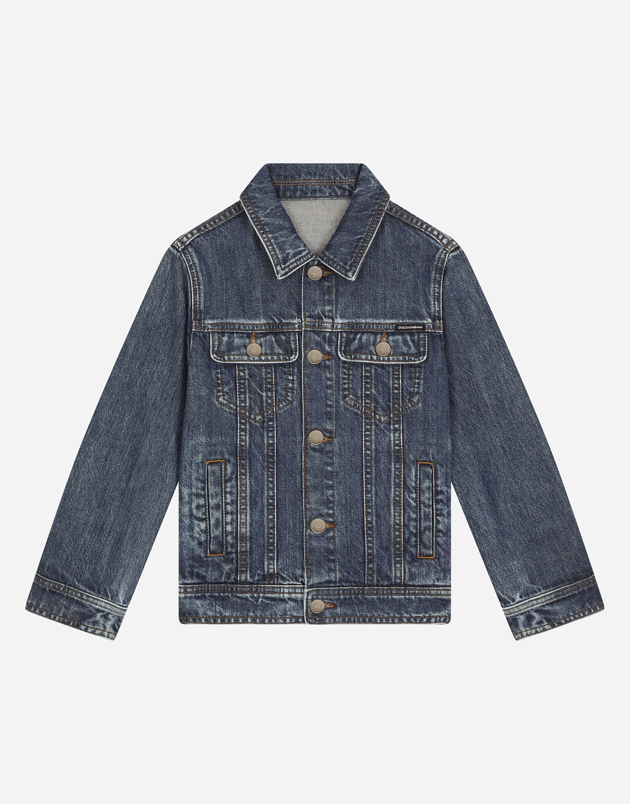 Denim jacket in Blue for Boys Dolce Gabbana
