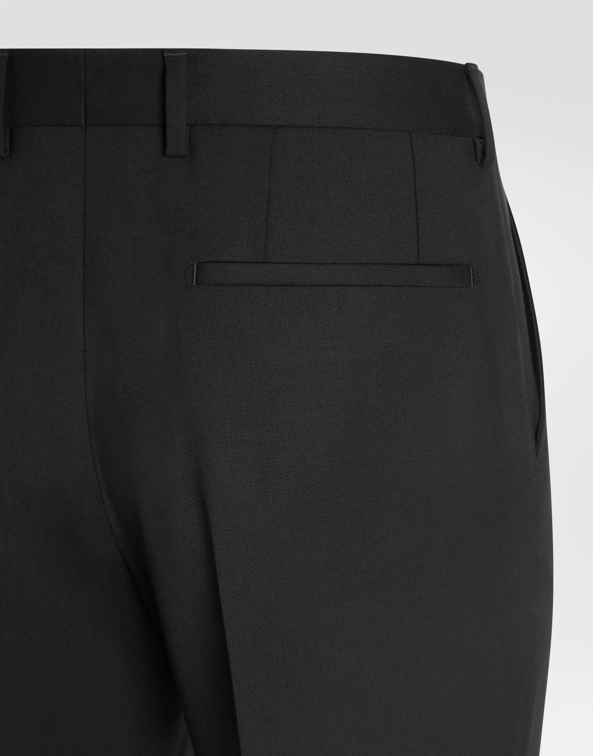 Wool gabardine trousers in for Men | Dolce&Gabbana®