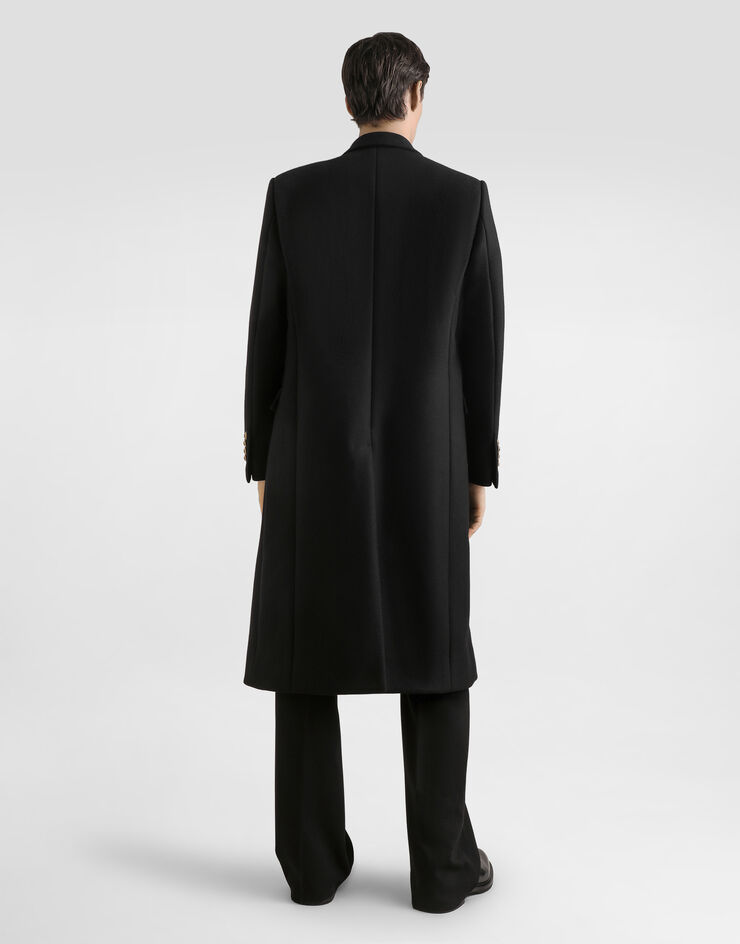 Dolce & Gabbana Double-breasted embellished coat Black G053AZFU283