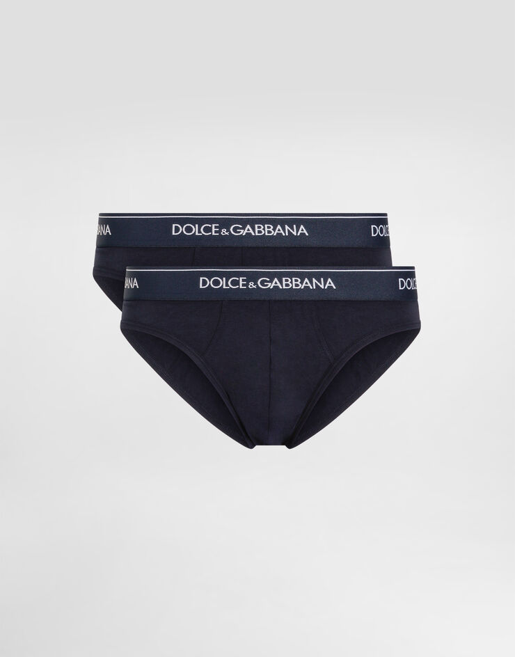 Dolce & Gabbana Two-pack stretch cotton briefs  BLUE M9C03JFUGIW