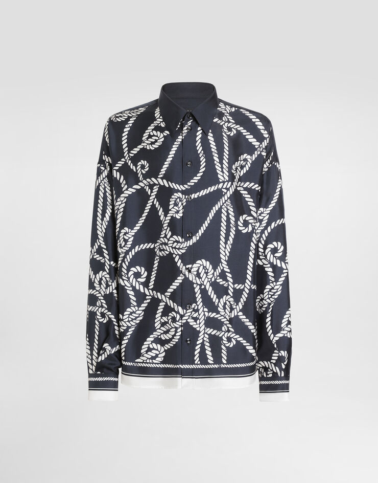 Dolce & Gabbana Marina-print silk twill shirt Dolce & Gabbana Marina-print silk twill shirt Multicolor G5OF5THI142