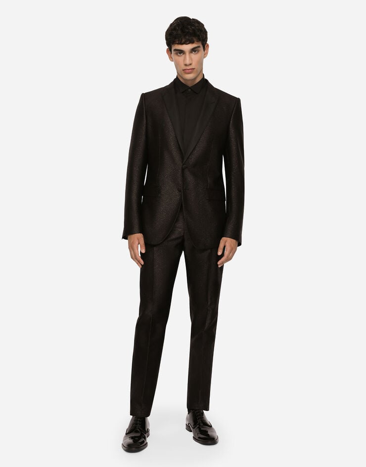 Dolce & Gabbana Lamé silk jacquard martini-fit tuxedo suit Multicolor GKPFMTFJMPN