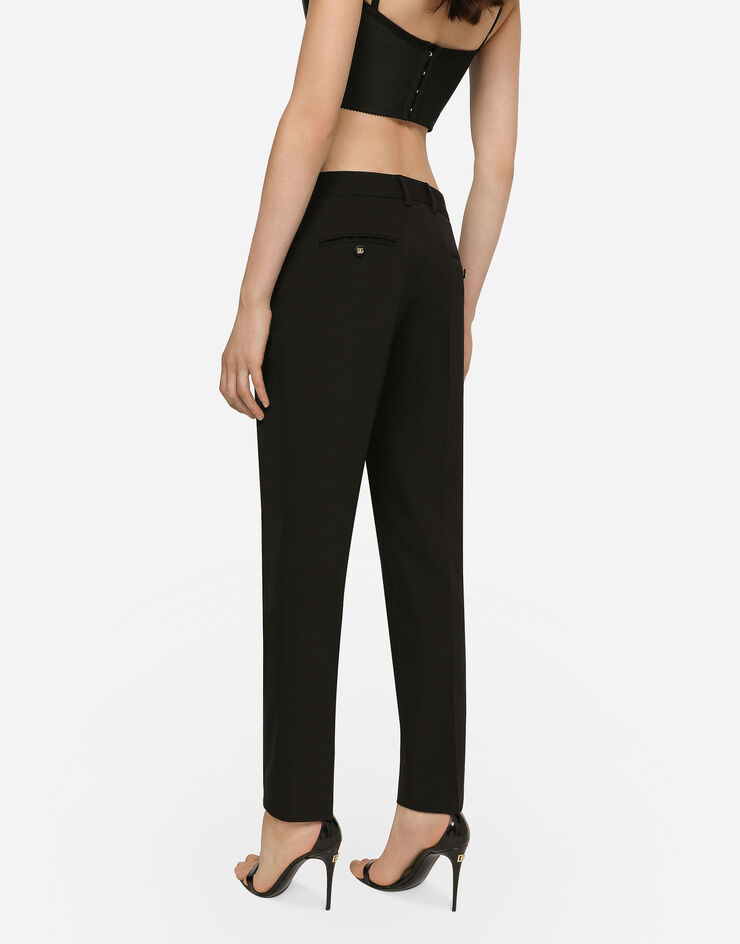 Dolce&Gabbana Pantalón en paño de lana Noir FT0CXTFUBGB