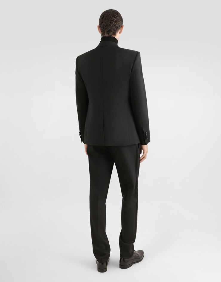 Dolce & Gabbana Three-piece Sicilia-fit suit in stretch wool Black GKPUMTFUBE7