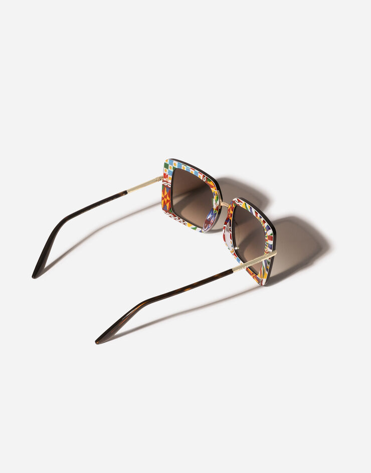 Dolce & Gabbana DNA Sunglasses Havana on  carretto print VG4491VP713