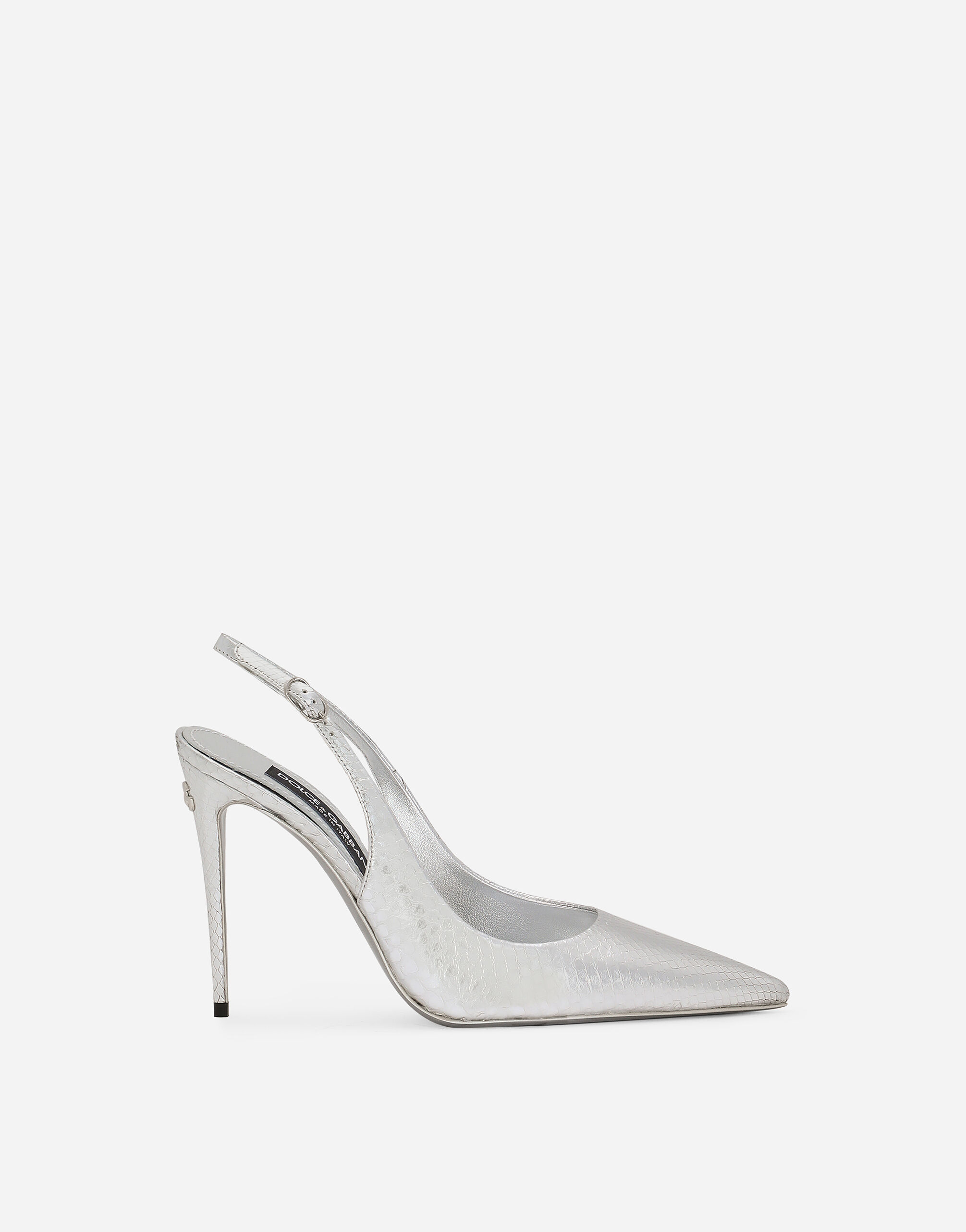 お待たせ! Python skin slingbacks in Silver for Women | Dolce&Gabbana® US パンツ