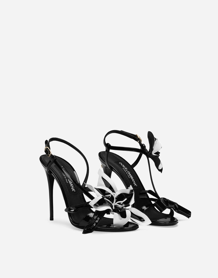 Dolce & Gabbana Sandalia de charol Negro CR1654AR253