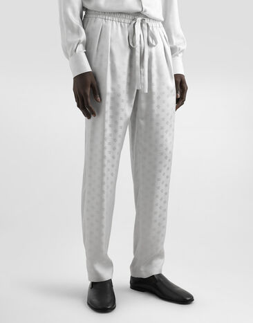 Dolce & Gabbana DG logo jacquard jogging trousers Grey GP12QTFJ1JY