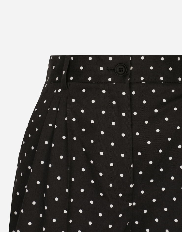 Dolce & Gabbana Short en coton avec imprimé à pois Imprimé FTC5WTFSFNP