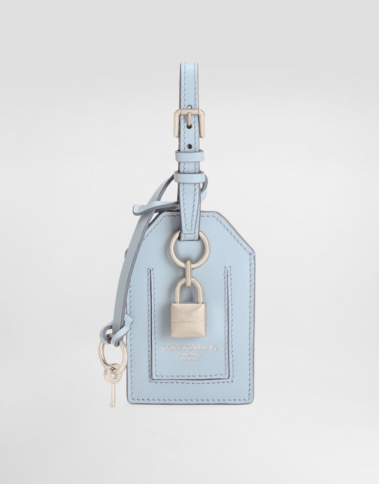 Dolce & Gabbana Calfskin name tag Azure BP3417AV893