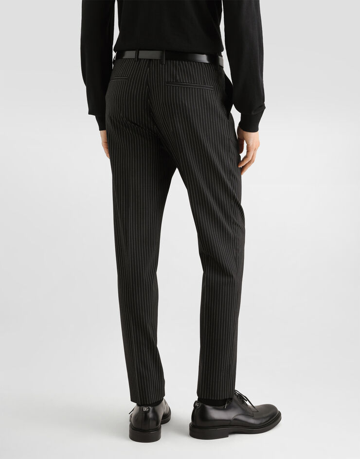 Dolce & Gabbana Pantalon en laine à rayures tennis Dolce & Gabbana Pantalon en laine à rayures tennis GY6FETFRBDQ