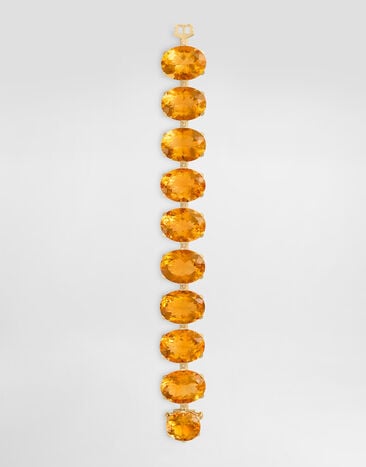 Dolce & Gabbana Anna bracelet in 18kt yellow gold with citrines and diamonds Yellow Gold WBSB1GWCTR1