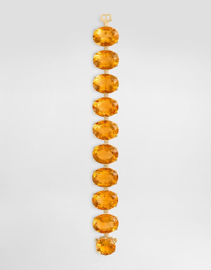 Dolce & Gabbana Anna bracelet in 18-carat yellow gold with citrines and diamonds Dolce & Gabbana Anna bracelet in 18-carat yellow gold with citrines and diamonds Yellow Gold WBSB1GWCTR1