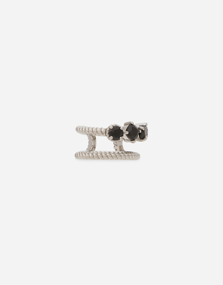 Dolce & Gabbana Anna 黑色尖晶石与18K白金耳环 白 WSQA7GWSPBL
