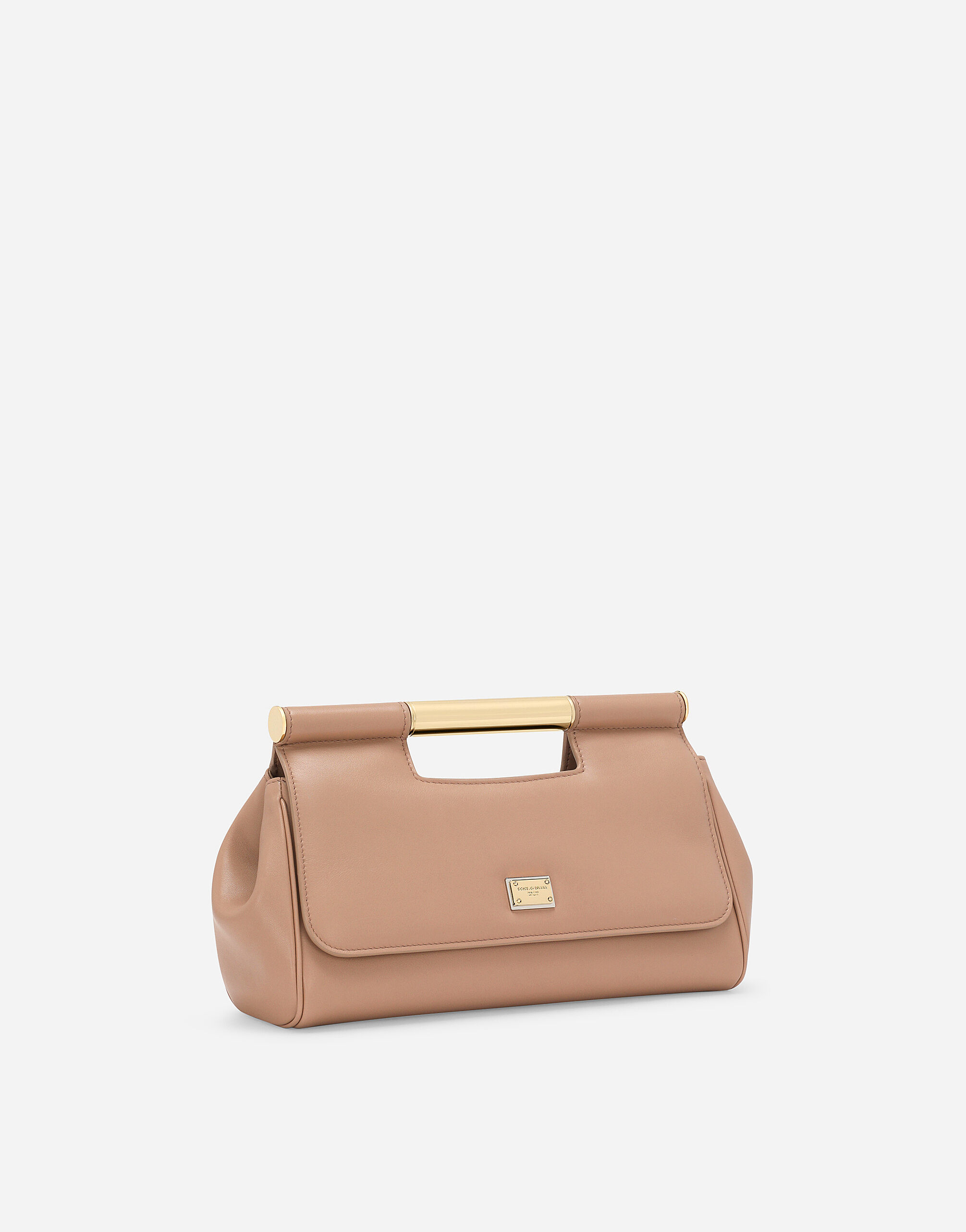 Medium Sicily clutch handbag in Beige for Women Dolce Gabbana US