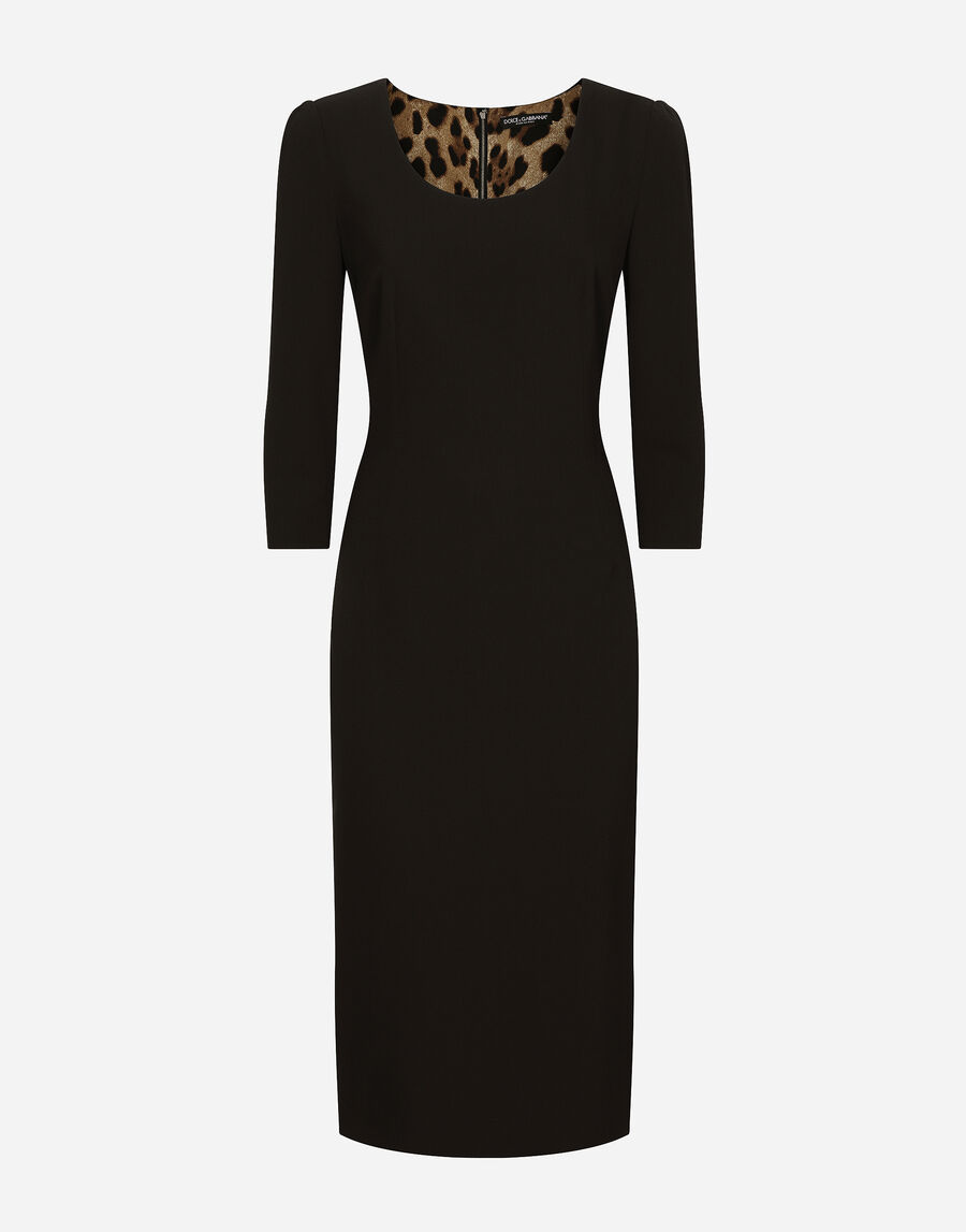 Woolen calf-length dress