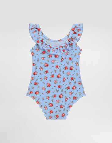 Dolce & Gabbana Small rose-print one-piece swimsuit Multicolor L2J871ON0D8