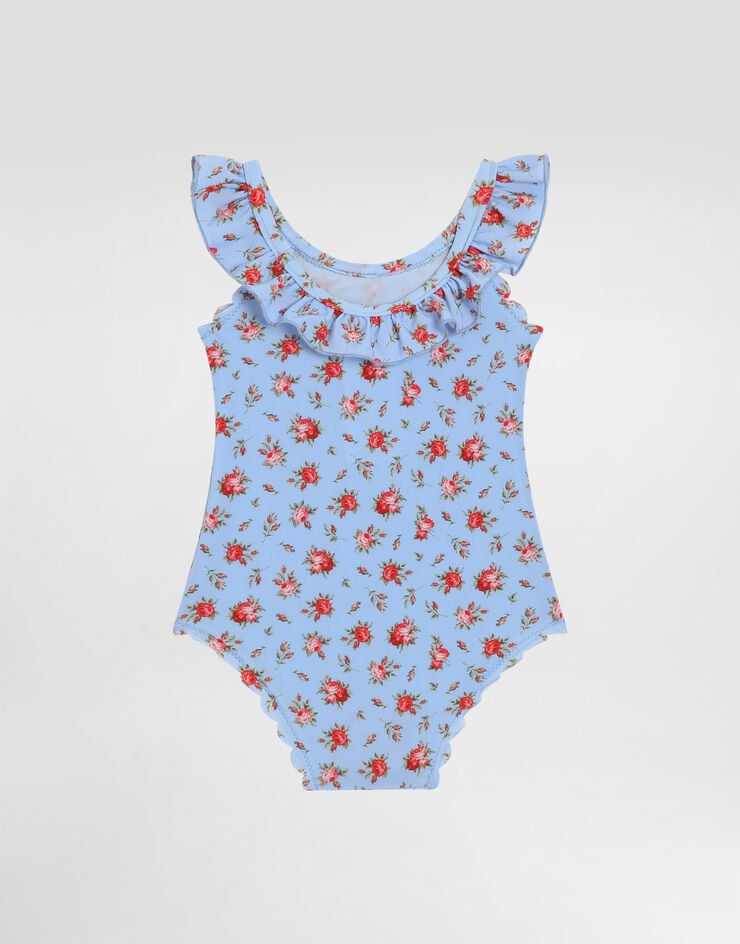 Dolce & Gabbana Small rose-print one-piece swimsuit Multicolor L2J871ON0D8