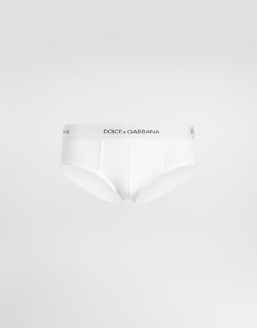Dolce & Gabbana 미세 립 코튼 브란도 브리프 화이트 M3C21JONN96