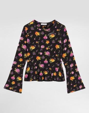 Dolce & Gabbana Small flowers-print jersey t-shirt Multicolor L5JTOCHSGAP