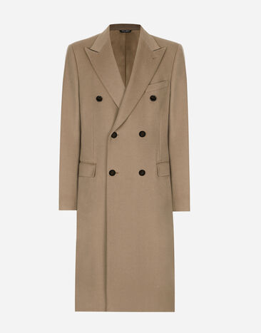 Dolce & Gabbana Double-breasted cashmere coat Beige G039BTFU2D1