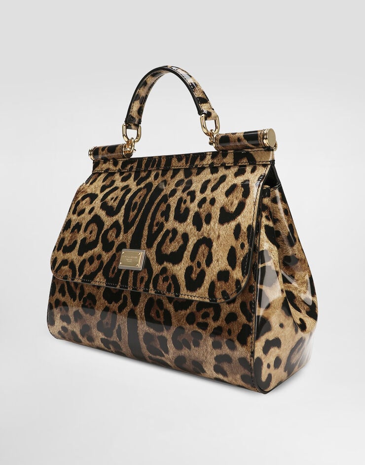 Dolce & Gabbana  라지 시실리 핸드백 애니멀 프린트 BB6002AM568