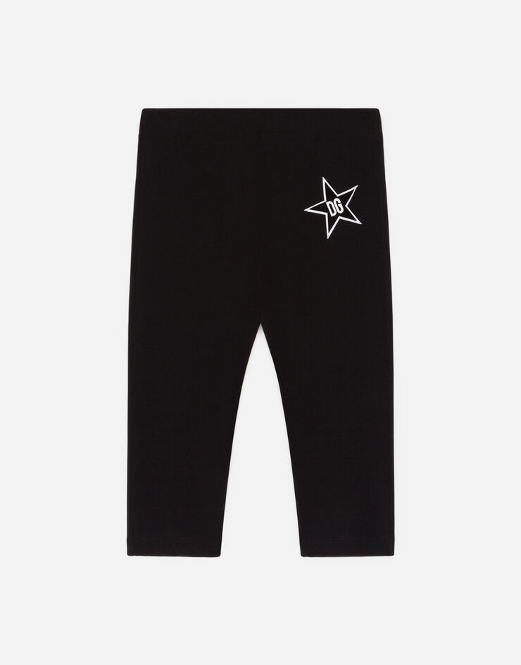 Dolce & Gabbana INTERLOCK MILLENNIALS STAR LEGGINGS BLACK L5JP6EFUGFJ