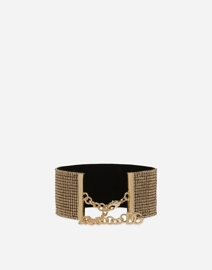 Dolce & Gabbana Crystal mesh choker золотой WNO4X2W1111