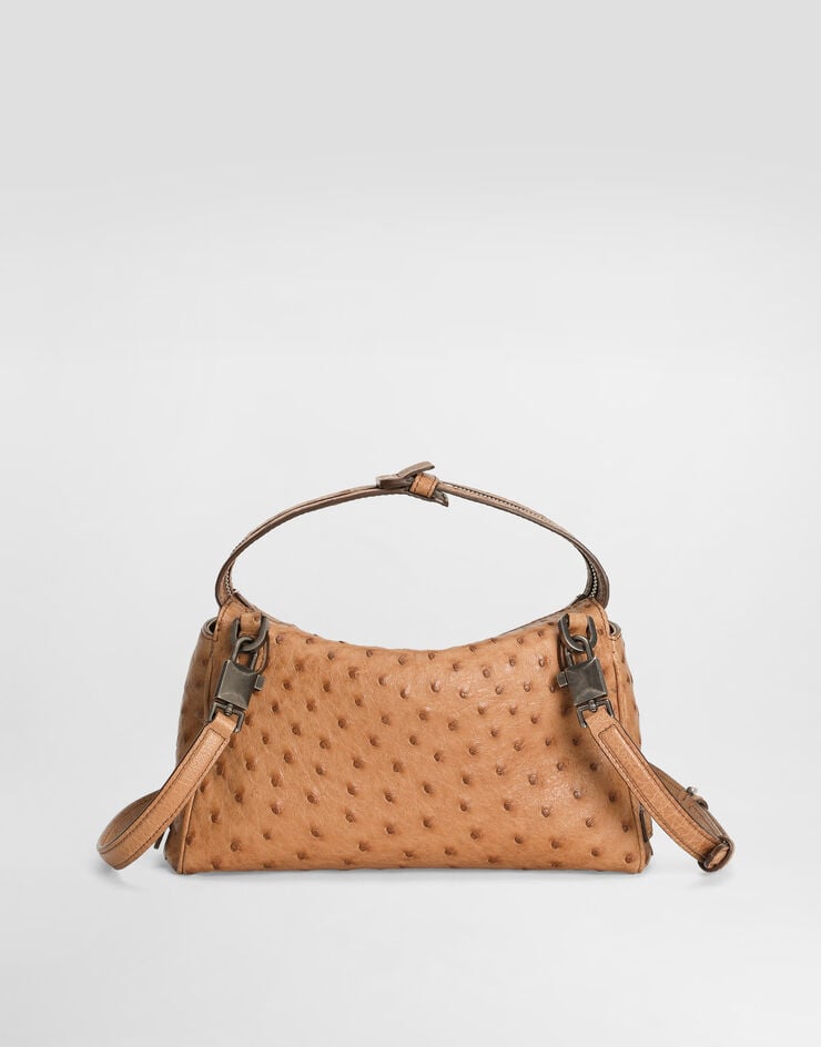 Dolce & Gabbana Vittoria ostrich leather bag Beige BM2049A8B06