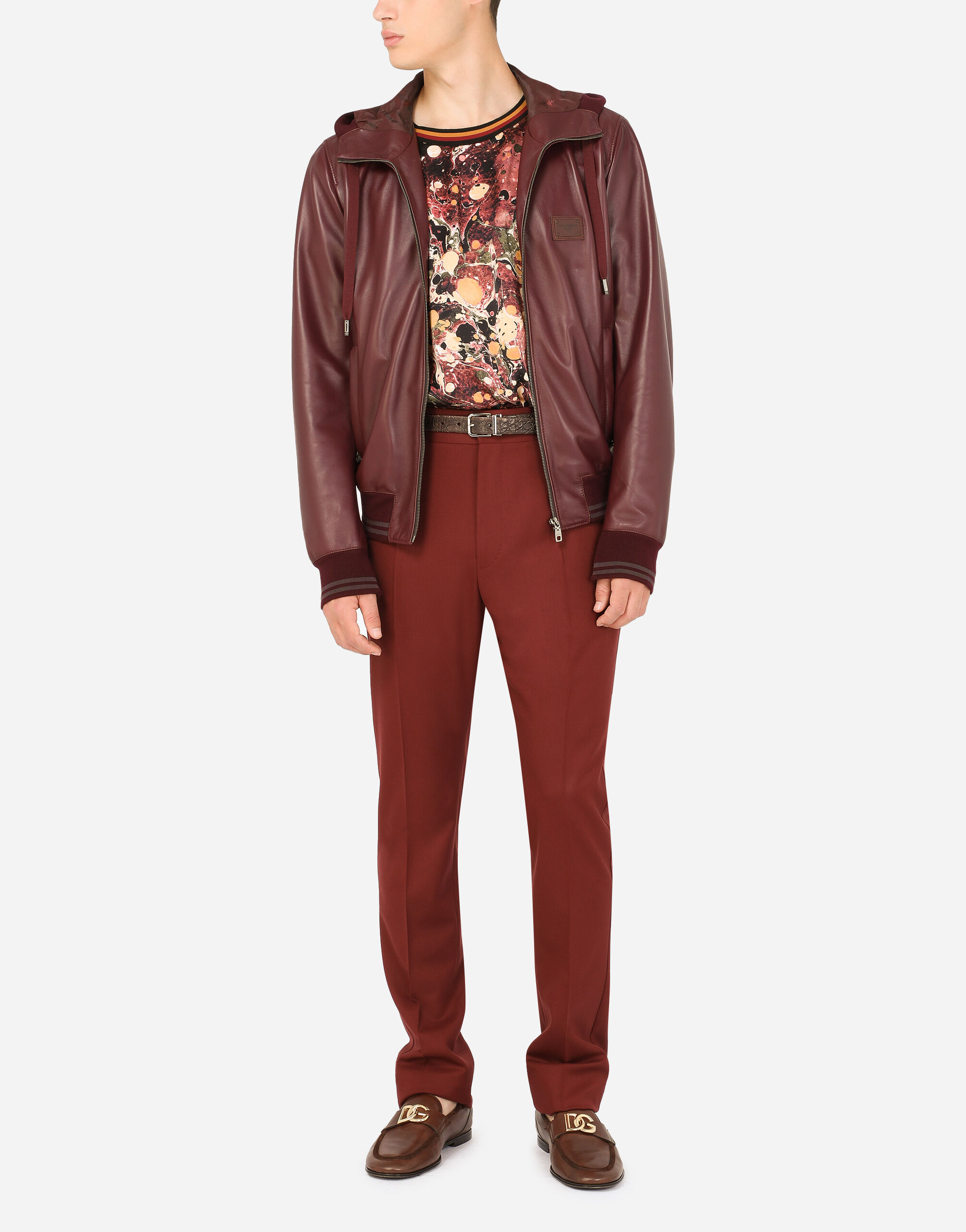 Giubbotto bordeaux clearance