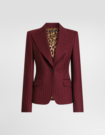 Dolce & Gabbana Turlington single-breasted pinstripe wool jacket Multicolor F2JBFTFRBC0