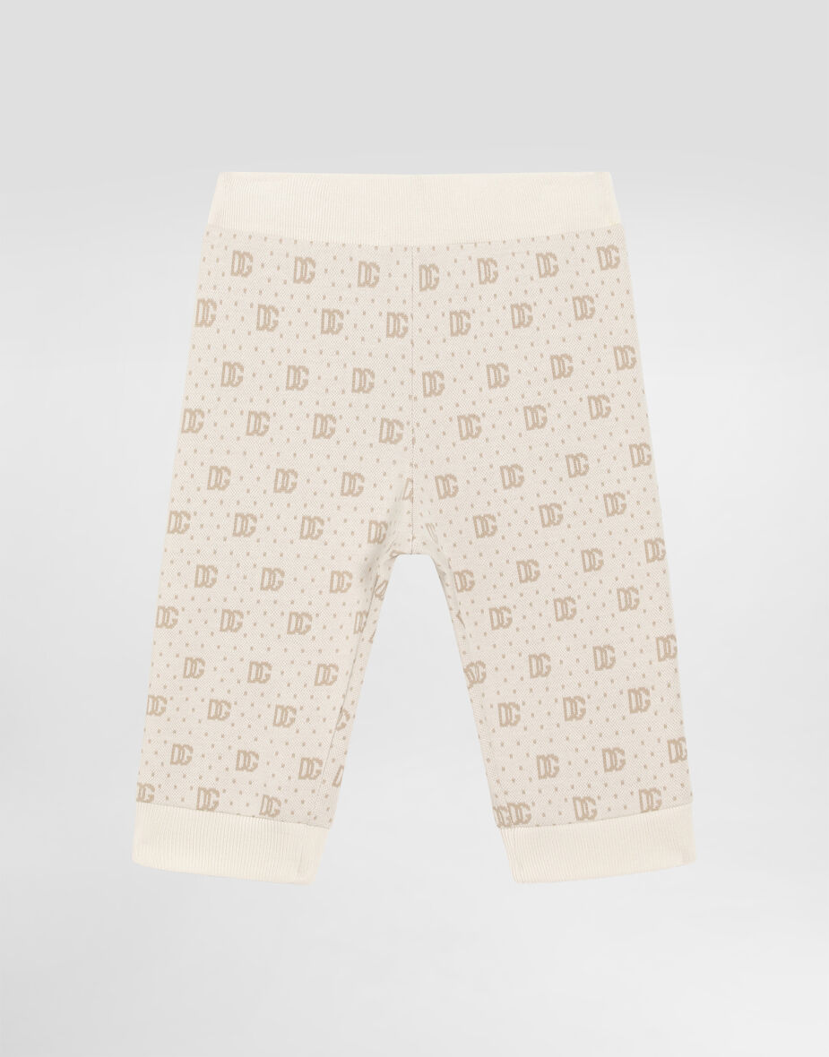 Polka dot Jacquard Knit Pants With DG Logo In Multicolor For Boys polka-dot-jacquard-knit-pants-with-dg-logo-in-multicolor-for-boys