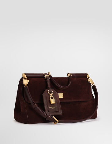 Dolce & Gabbana Medium My Sicily handbag in split calfskin Bordeaux BB7782BO903