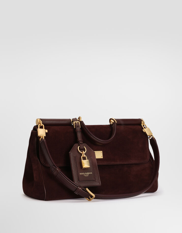 Dolce & Gabbana Medium My Sicily handbag in split calfskin Bordeaux BB7782BO903