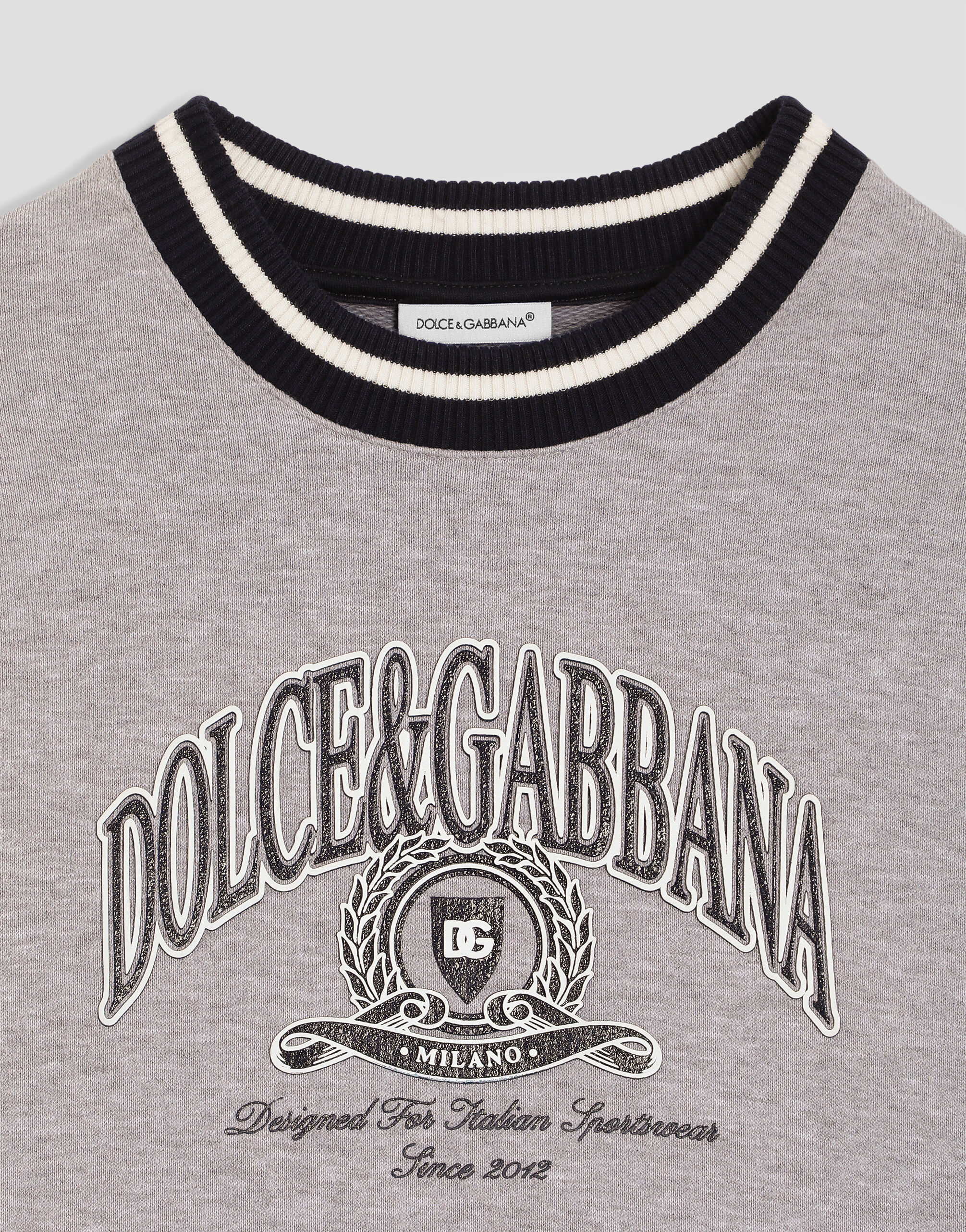 マルチカラーのボーイズ ロゴ コットン スウェットシャツ | Dolce&Gabbana®