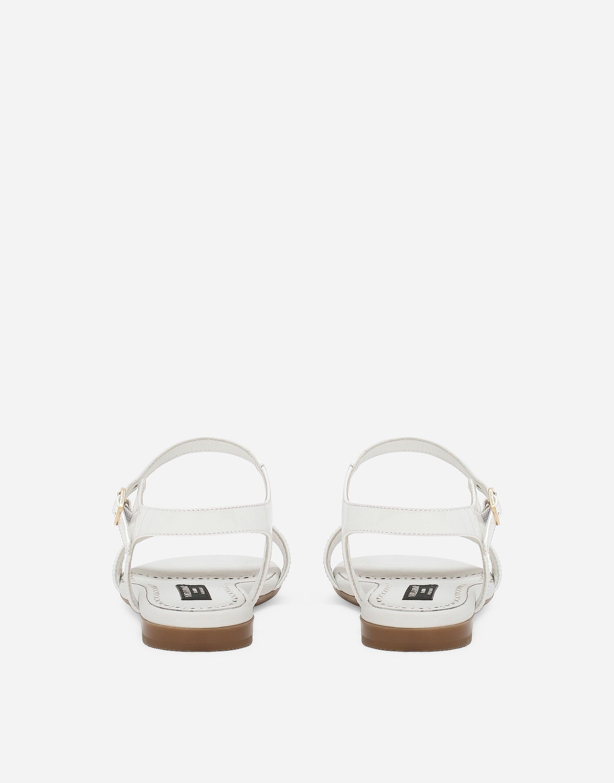 Patent leather sandals in White for Girls | Dolce&Gabbana® US
