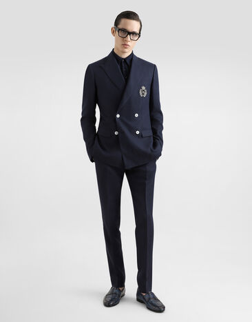 Dolce & Gabbana Tailored linen pants Blue GY7BMTFU4K6