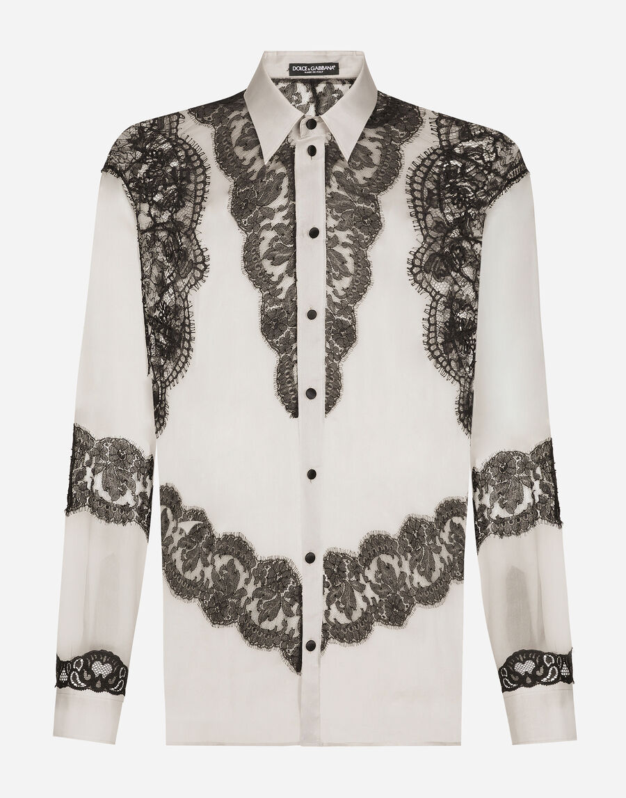 Silk shirt with embroidery