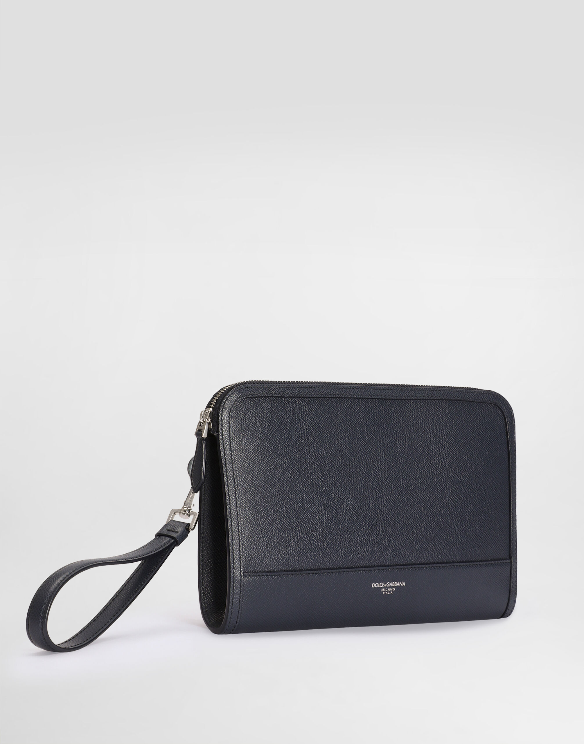 新品 DOLCE & GABBANA パンダ クラッチバッグ Blueのメンズ アテネ カーフスキン クラッチ バッグ | Dolce&Gabbana®