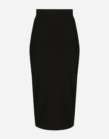 Dolce & Gabbana Technical jersey calf-length skirt Black BB6002AI413