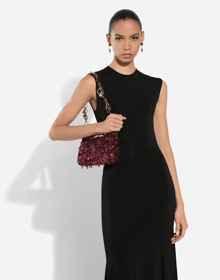 Dolce & Gabbana Bolso de hombro Marlene mediano Burdeos BB7620A5213