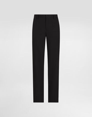 Dolce & Gabbana Pantalon de smoking en gabardine technique Noir GP0F4THUMTY