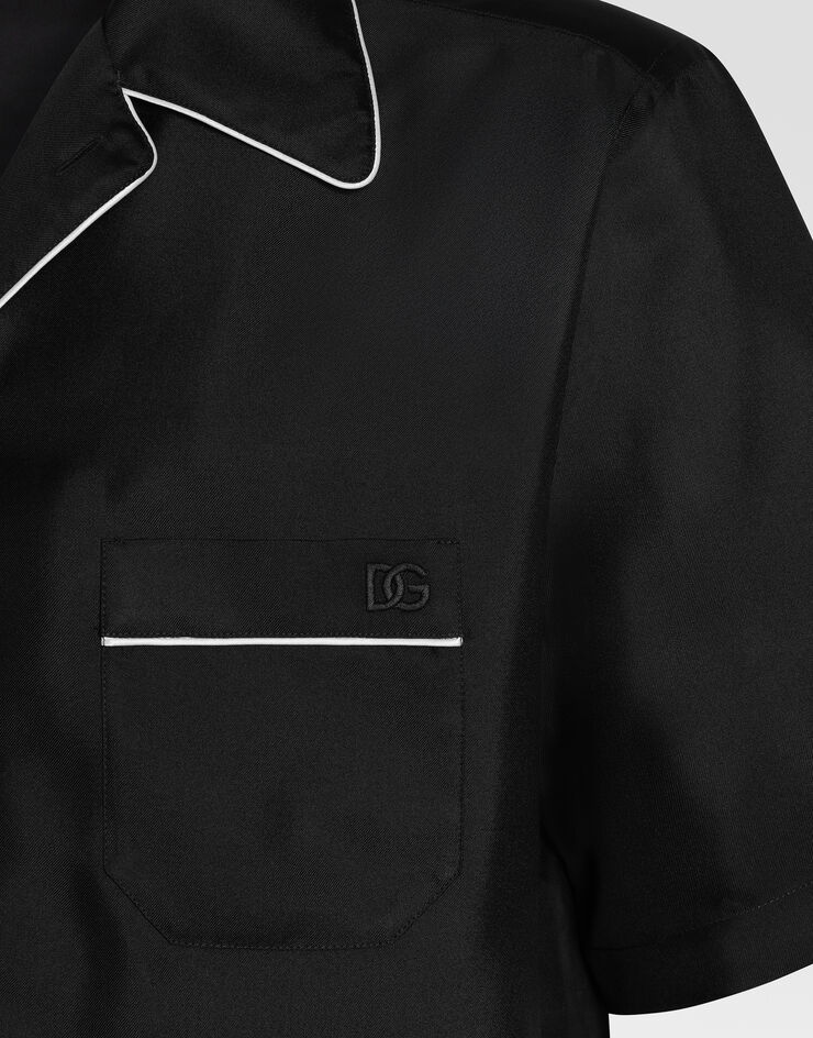 Dolce & Gabbana Hawaii silk twill shirt Black G5KS3ZFU1XB