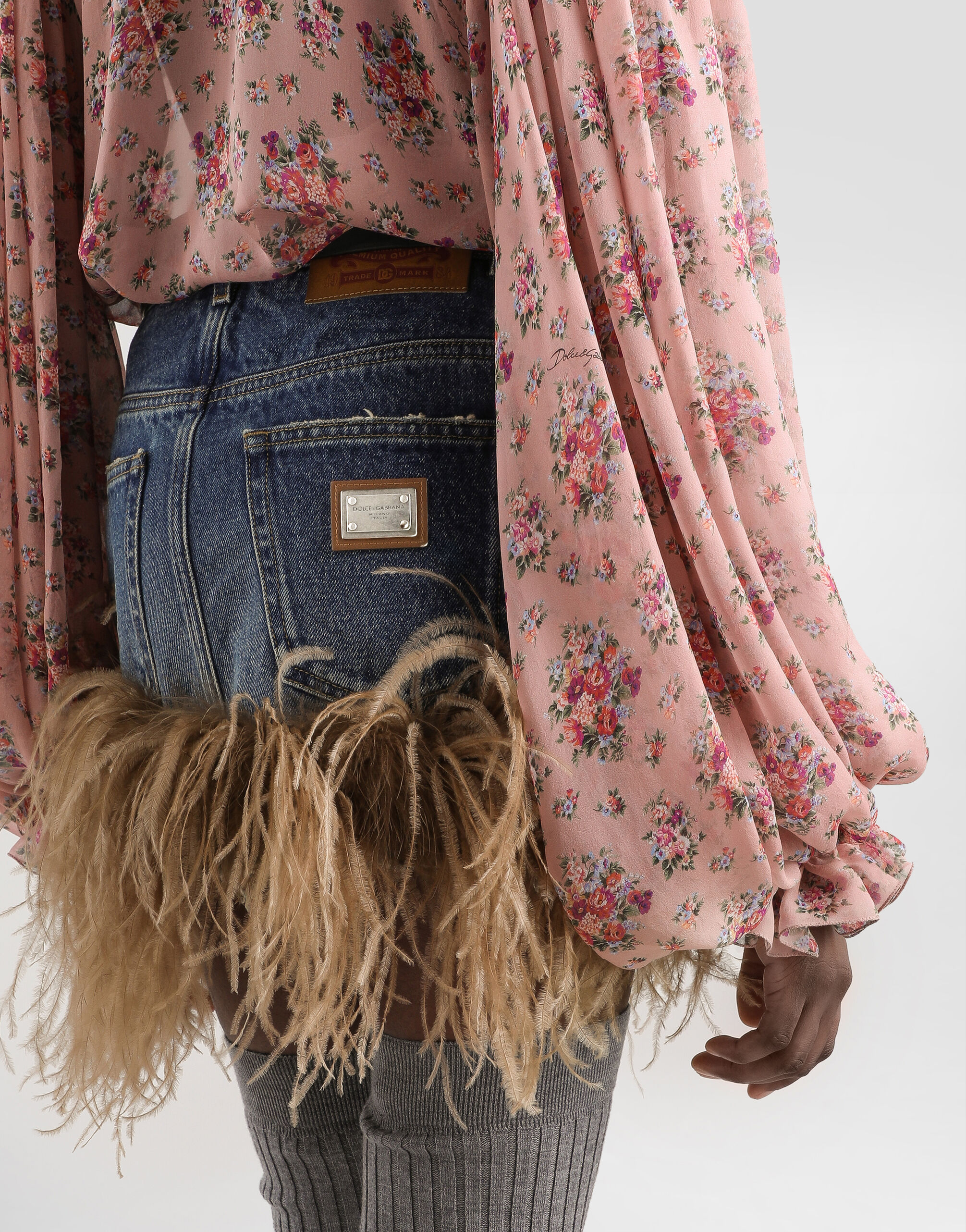 Small flower bouquets-print chiffon top - thumbnail 5
