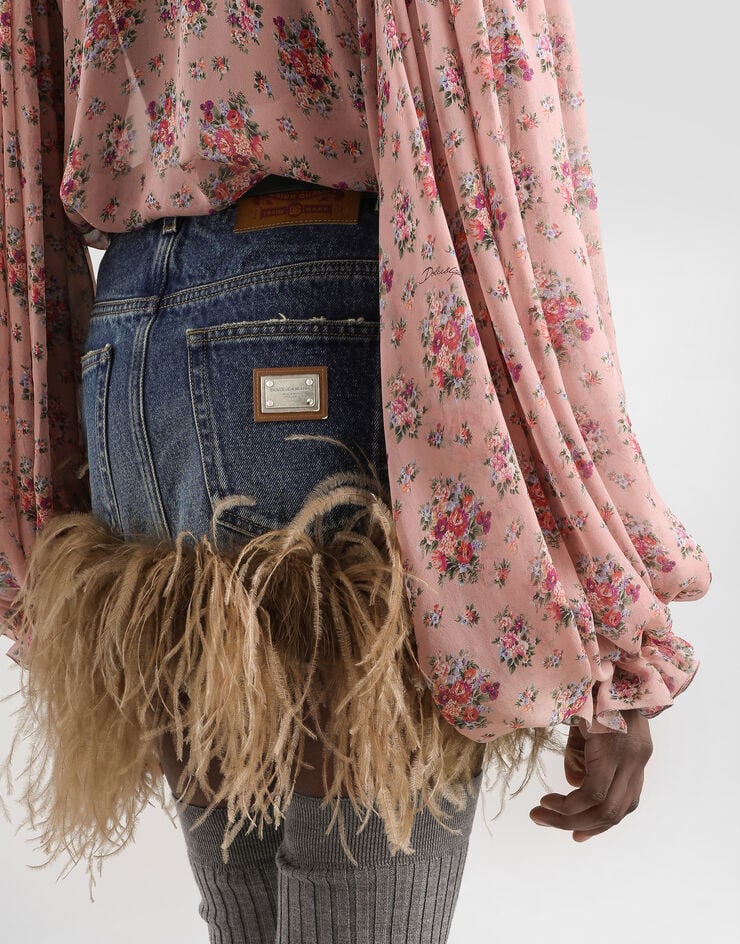 Dolce & Gabbana Small flower bouquets-print chiffon top Dolce & Gabbana Small flower bouquets-print chiffon top Multicolor F7BL0TIS10F