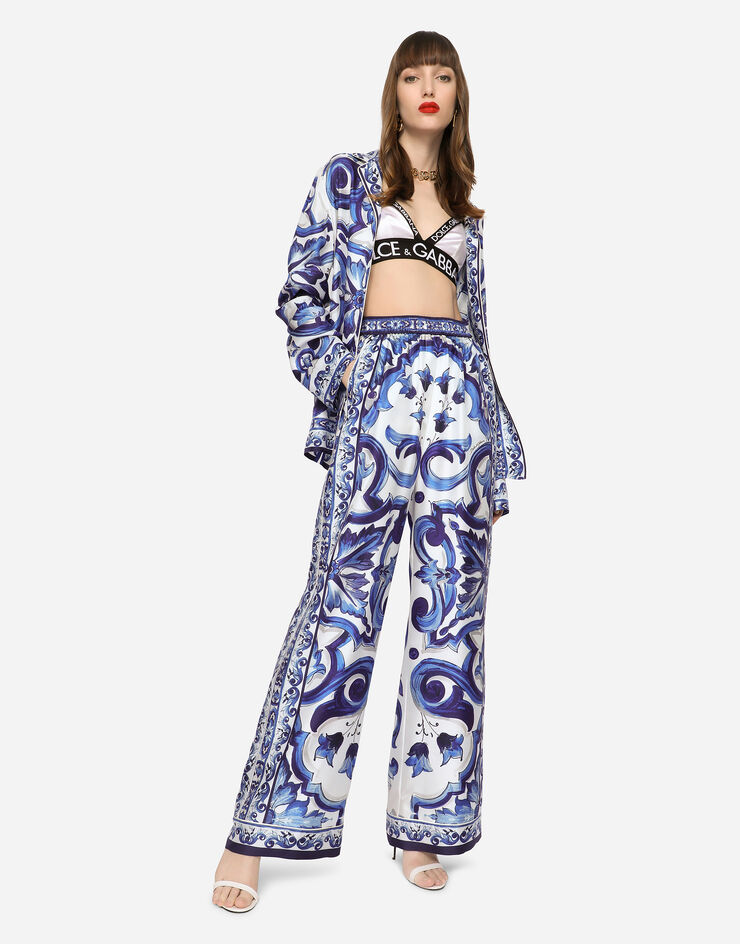 Dolce&Gabbana Majolica-print twill pants Multicolor FTAMPTHI1BC